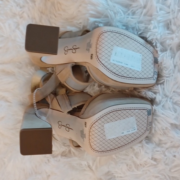 JESSICA SIMPSON DRIXI Platform Flare Heel Sexy Mesh Sandals Multi Sizes NEW - Picture 13 of 14